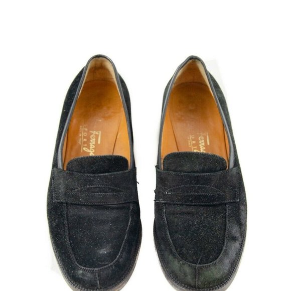 Salvatore Ferragamo Sport Suede Heeled Loafer 6 - Picture 3 of 11